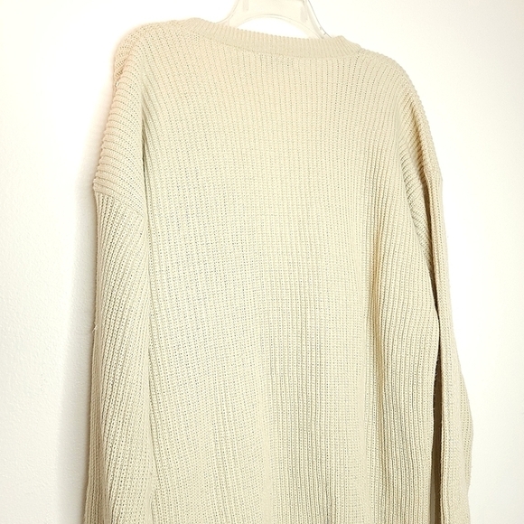 Vintage women's cardigan sweater 2x long sleeve button down cream tan cardigan - Picture 11 of 14